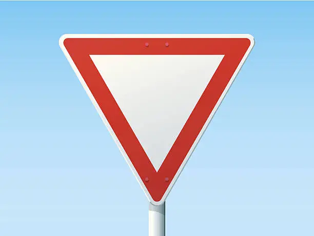 Vector illustration of Yield German Road Sign