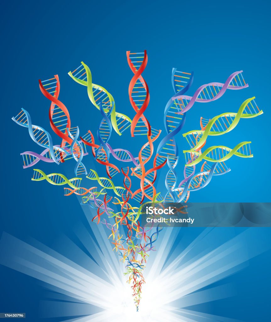 DNA セグメント - 3Dのロイヤリティフリーベクトルアート