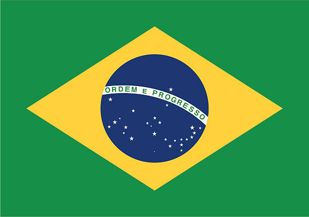 flagge von brasilien - brazil stock-grafiken, -clipart, -cartoons und -symbole