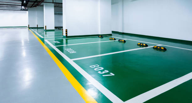 istock Empty parking lot in an underground garage 1764318967
