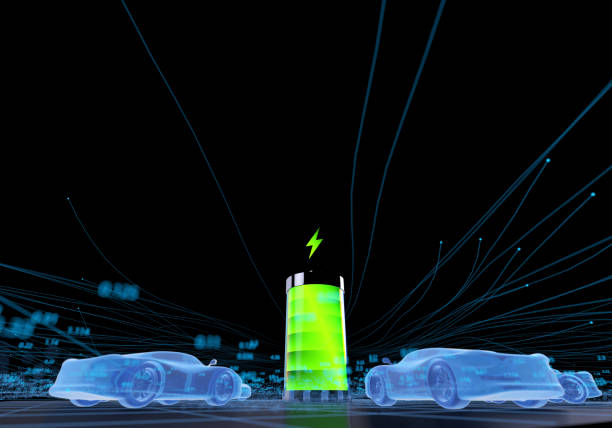 close up of a new car battery