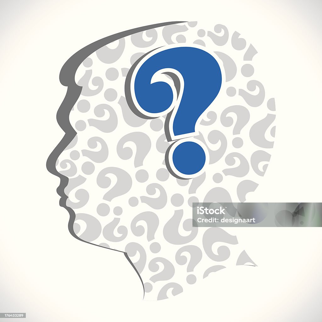 Question Angel Head Question Mark In Head Stock Illustration - Download Image Now ...