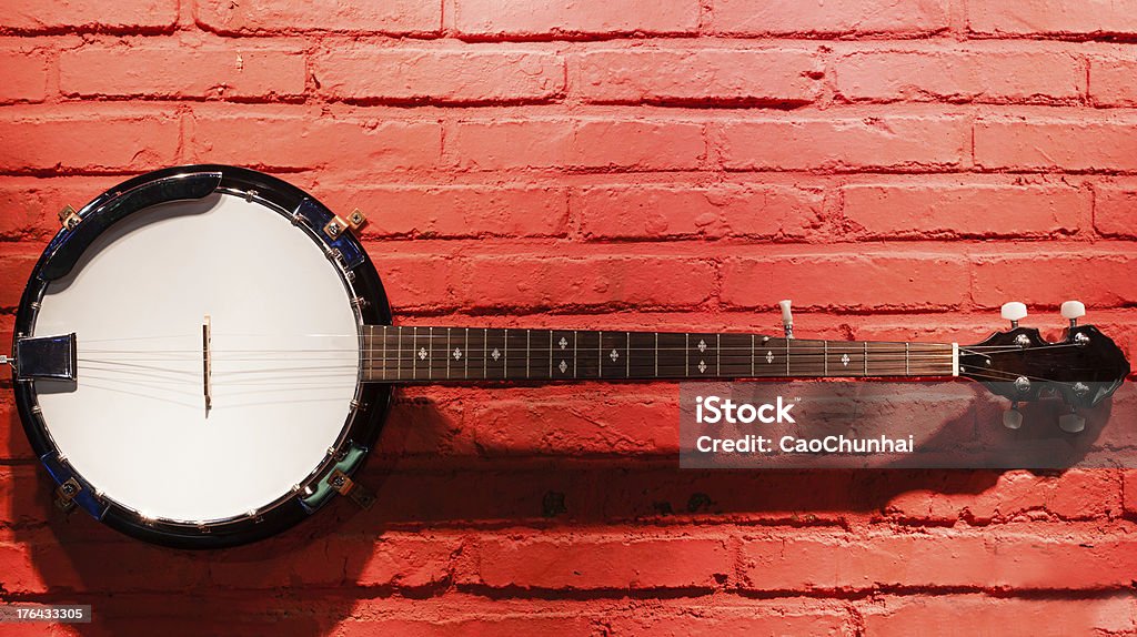 Banjo pendurado na parede - Royalty-free Banjo Foto de stock