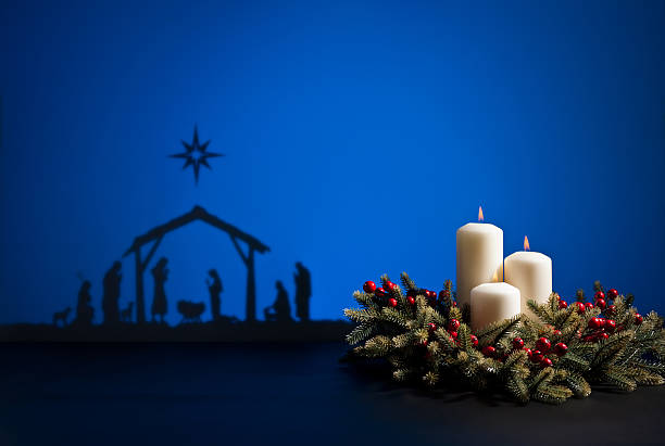 istock Silhouettes the birth of Jesus 176434455