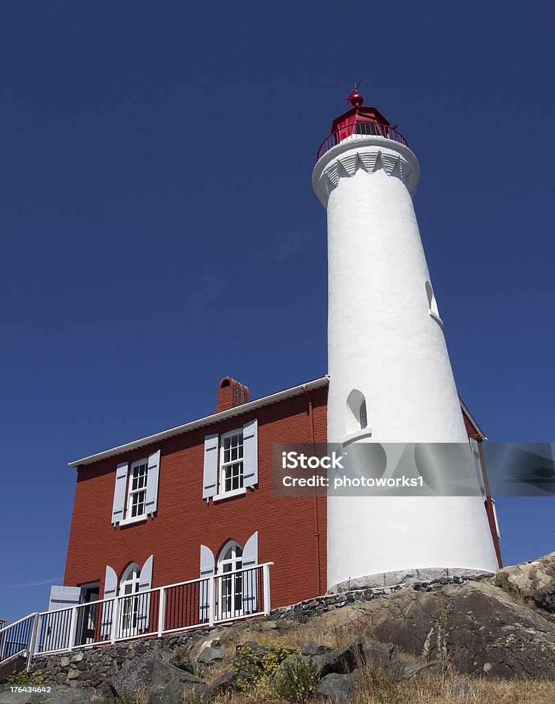 Fisgard lighthouse Fisgard lighthouse on west coast of Vancouver Islandm Canada Beacon Stock Photo