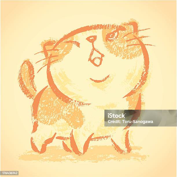 Impudent Kot Wygląda W Górę - Stockowe grafiki wektorowe i więcej obrazów Grafika wektorowa - Grafika wektorowa, Ilustracja, Kociak