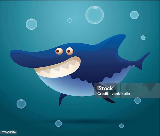 Uśmiech Shark - Stockowe grafiki wektorowe i więcej obrazów Agresja - Agresja, Dowcip rysunkowy, Dzikie zwierzęta