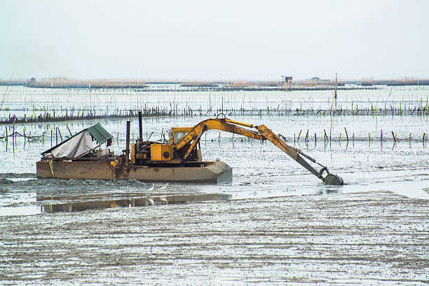 istock Yellow Excavator in the wetlands 176437777