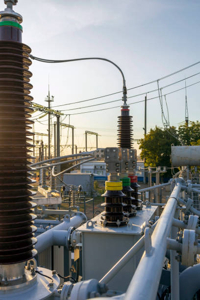 istock High voltage transformer. Focus on the transformer high-voltage input zone 1764408091