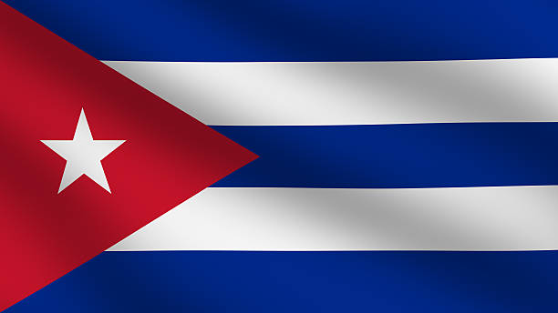 Cuban flag stock photo