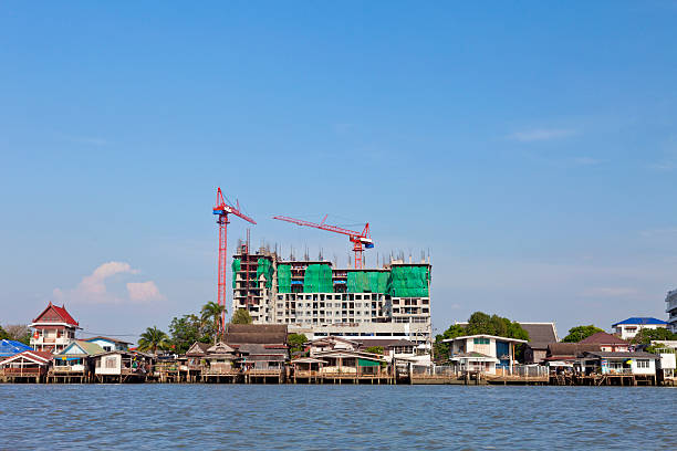 istock Old and new. Bangkok skyline seen from Chao Praya river 176444279