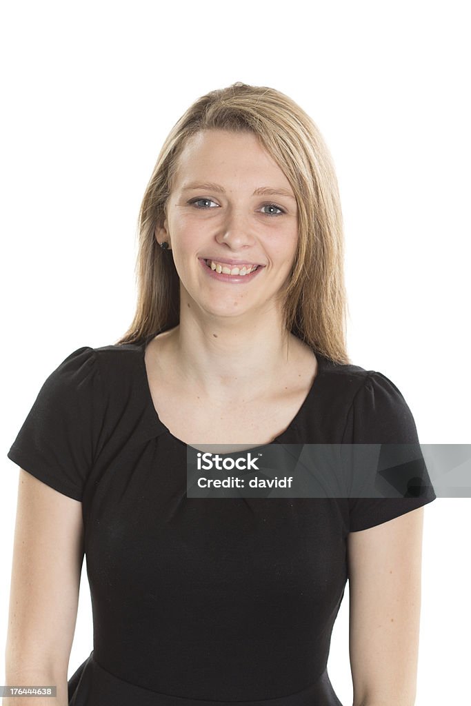 Giovane donna sorridente - Foto stock royalty-free di Adulto