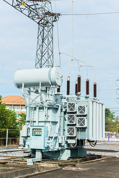 istock Transformer station and the high voltage electric pole 176445240