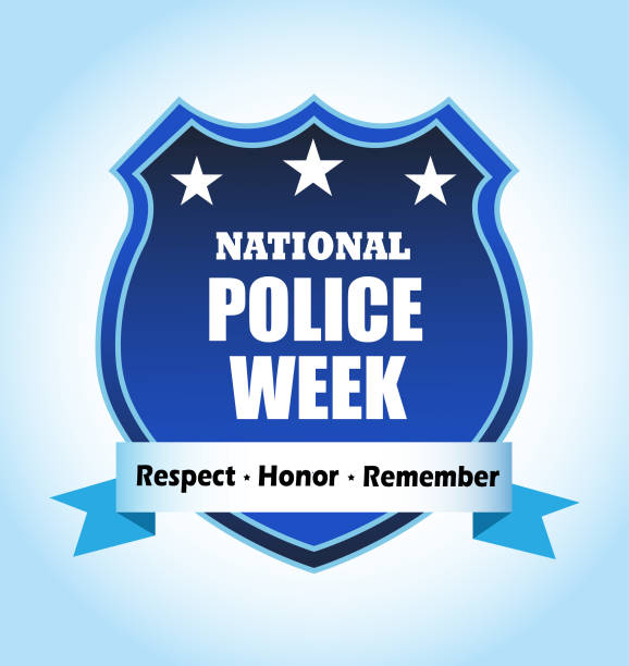 Police Week Illustration National Police Week poster national police week stock illustrations