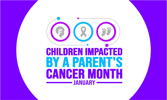 January is Children Impacted by a Parent's Cancer Month background template. Holiday concept.