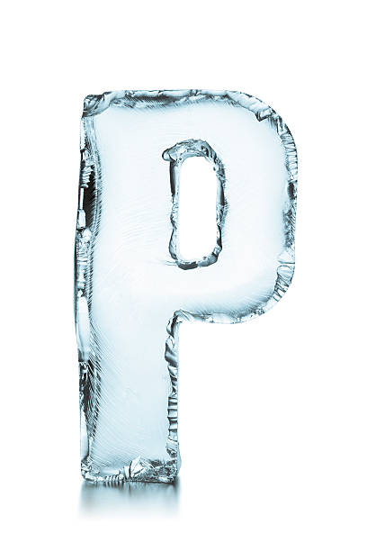 istock Letter P frozen ice block alphabet 176450095