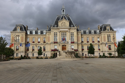The town hall, exterior view, town of Evreux, department of Eure, France