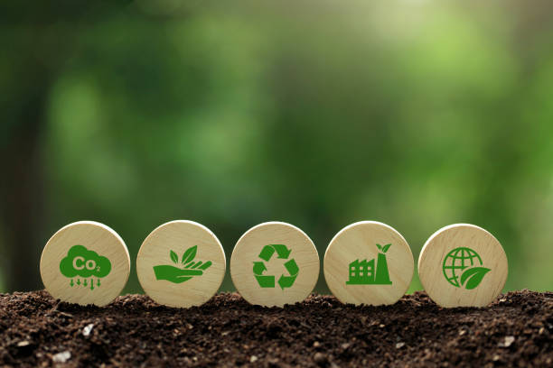 istock CO2 emission reduction concept.Sustainable development and business based on renewable energy.Green Energy icon on a wooden block for Energy saving and sustainable development.ESG, Carbon footprint. 1764506369