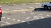 empty parking space for disabled people