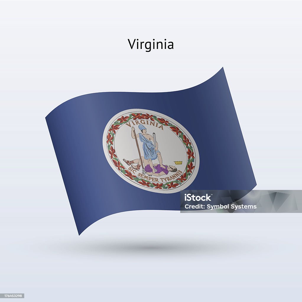 Commonwealth Drapeau de la Virginie - clipart vectoriel de Courbe libre de droits
