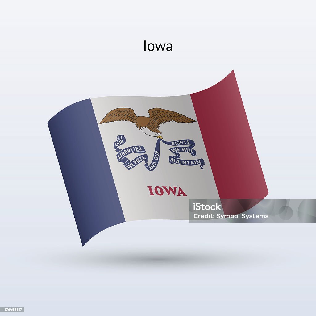 State of Iowa Flag The illustration was completed March 12, 2013 and created in Adobe Illustrator CS6. Clip Art stock vector