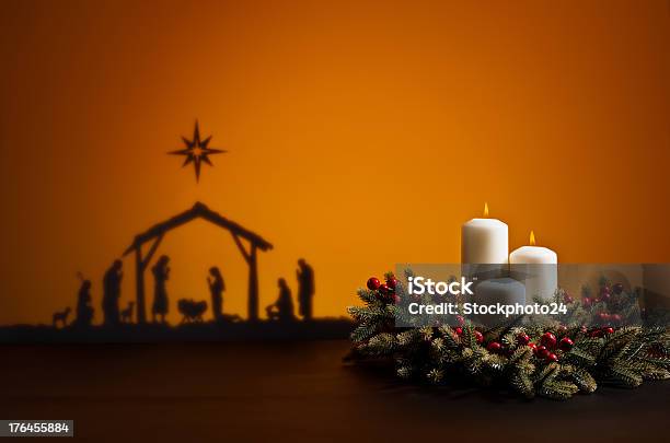 Nascimento Jesus - Fotografias de stock e mais imagens de Cor verde - Cor verde, Decoração de Natal, Fotografia - Imagem