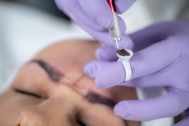 istock Expert microblading for flawless brows. A professional cosmetology treatment for natural-looking enhancement 1764575291