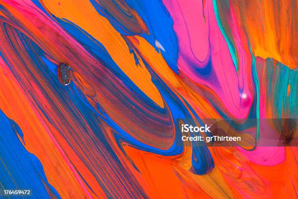 Foto de Arte Abstrata De Fundo Fundo Pintado À Mão Sem Feita e mais fotos de stock de Abstrato