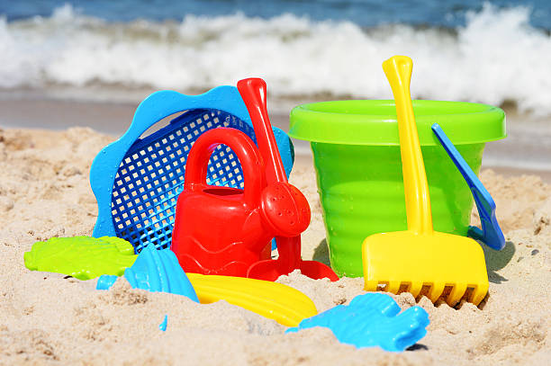 istock Plastic toys on the sea beach 176461612