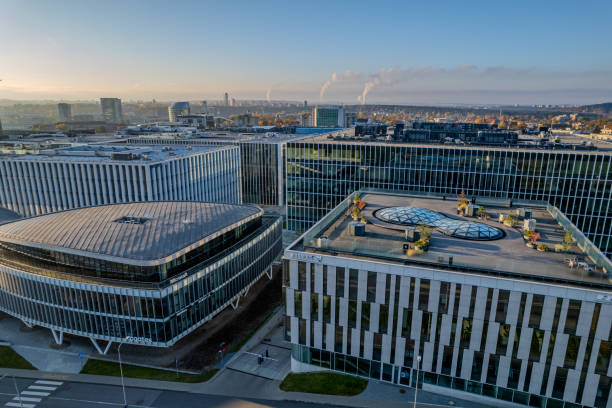 istock Aerial sunny autumn fall downtown in Vilnius, Lithuania 1764619181