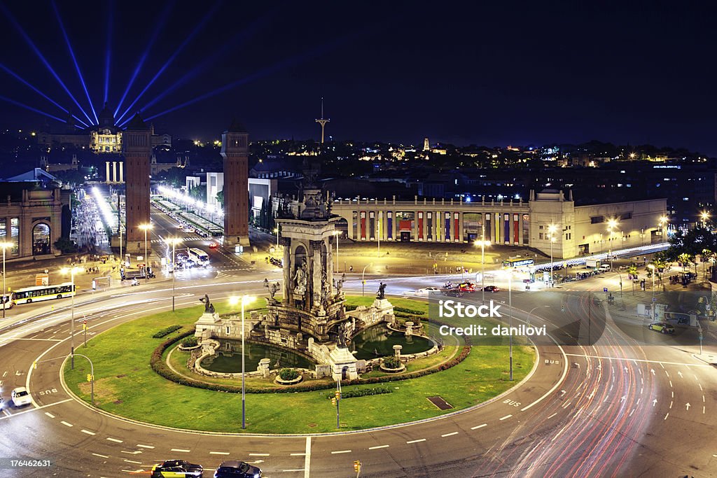 Praça de Espanha, em Barcelona - Royalty-free Montjuïc Foto de stock