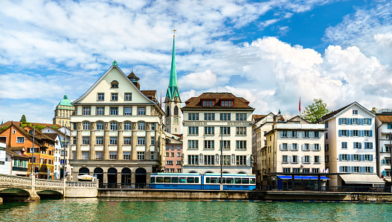 Predigerkirche Church, one of the four main churches of the old town of Zurich in Switzerland