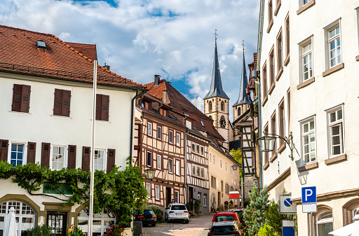 Traditional architecture of Bad Wimpfen near Heilbronn in the Baden-Wurttemberg region of southern Germany