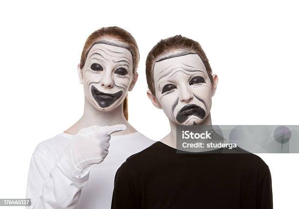 Theatre Masks Stock Photo - Download Image Now - Comedy Mask, Individuality, Pointing