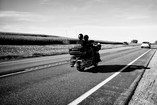 Bikers Riding on the Road California USA.