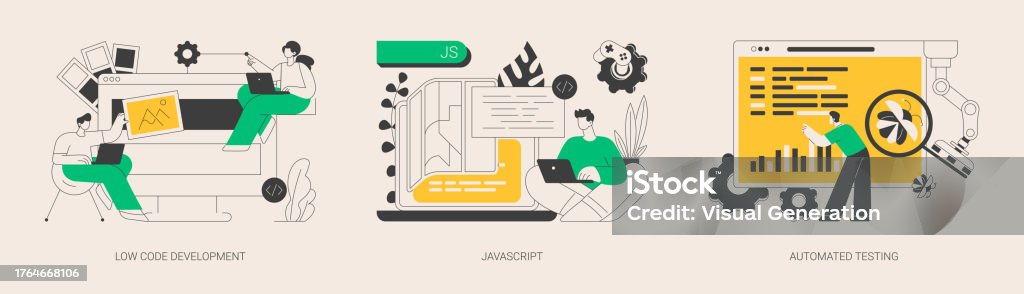 Web Programming Abstract Concept Vector Illustrations Stock ...