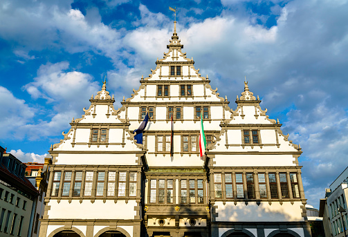 Historic Town Hall of Paderborn in North Rhine-Westphalia, Germany