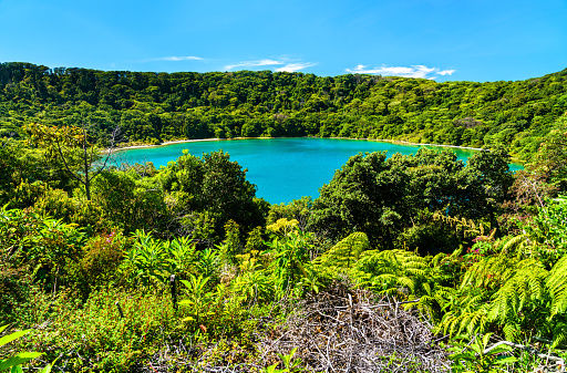 Lake Botos, an inactive crater within Poas Volcano National Park in Costa Rica