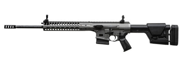 istock Modern automatic rifle isolated on white background. Weapons for police, special forces and the army. Automatic carbine with mechanical sights. Assault rifle on white back. 1764698585