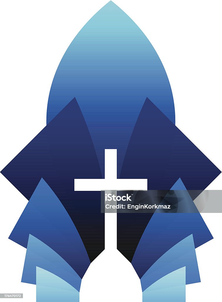 Blue Cross - arte vettoriale royalty-free di A forma di croce