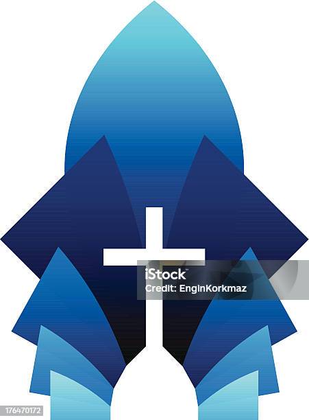 Blue Cross - Immagini vettoriali stock e altre immagini di A forma di croce - A forma di croce, Astratto, Bianco