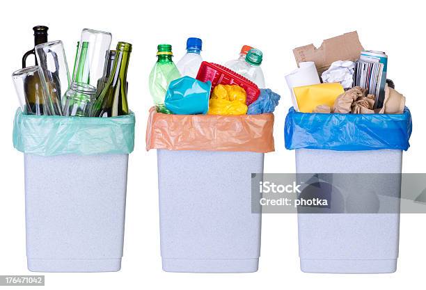 Recycling Rubbish Stock Photo - Download Image Now - Bottle, Cardboard, Container