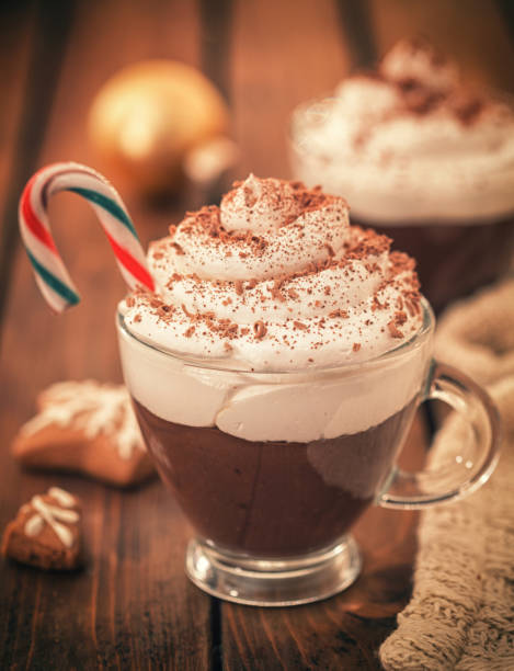 istock Christmas hot chocolate with whipped cream 1764737935