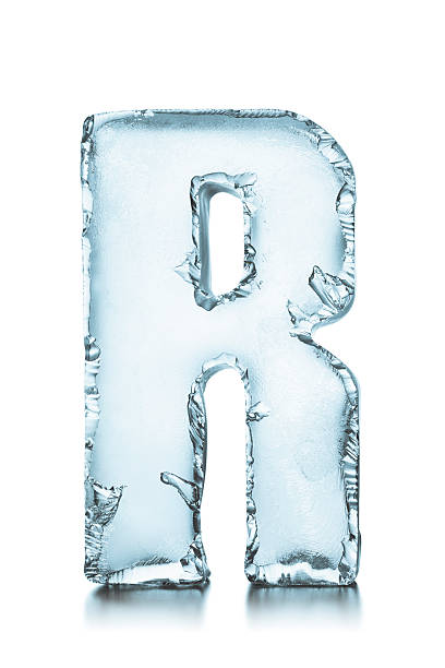 istock Letter R frozen ice block alphabet 176475634