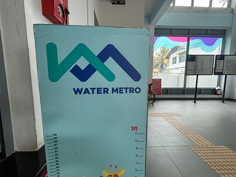 Kochi water metro signage and board shot on October 22,2023 in Kochi,India