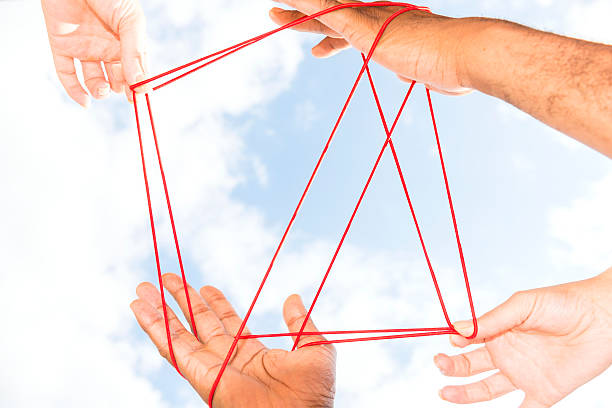 istock Hands playing cats cradle outdoors 176476691