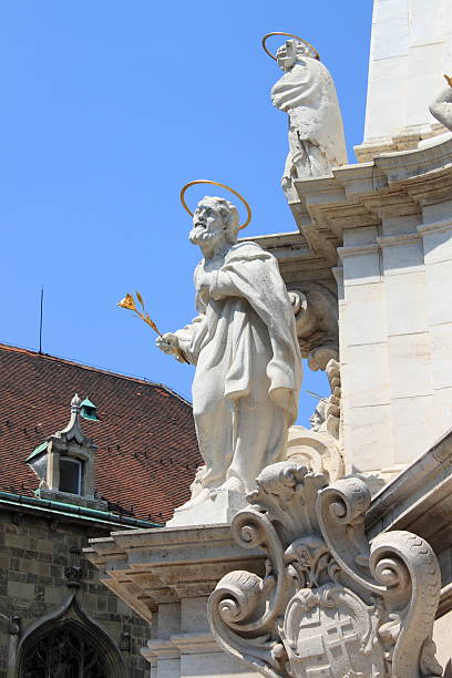 istock Saint in the Holy Trinity column of Budapest 176476948