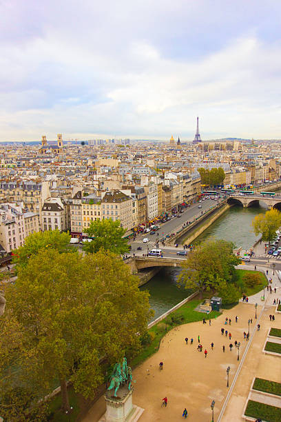 istock Paris, France, panoramic aerial view 176477238