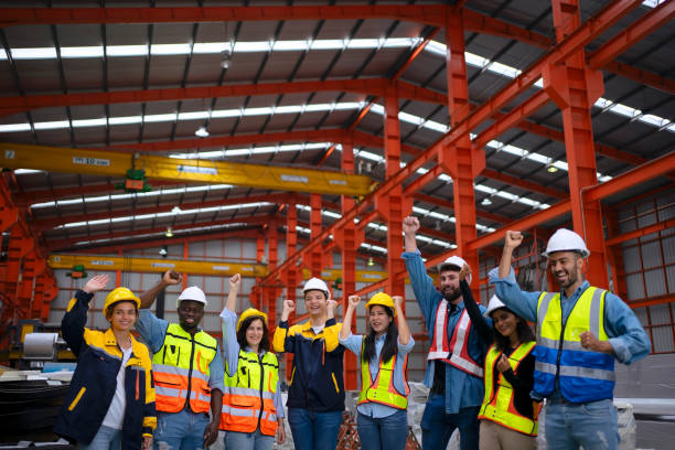 istock Blue collar worker work at metal sheet factory. 1764777621