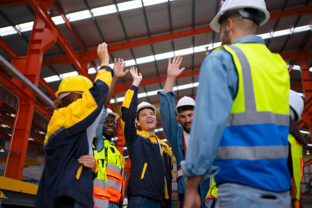 istock Blue collar worker work at metal sheet factory. 1764777643